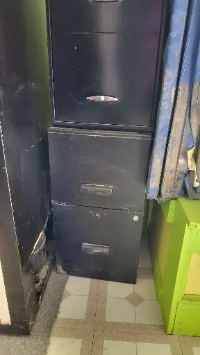 Filing Cabinet Black Metal